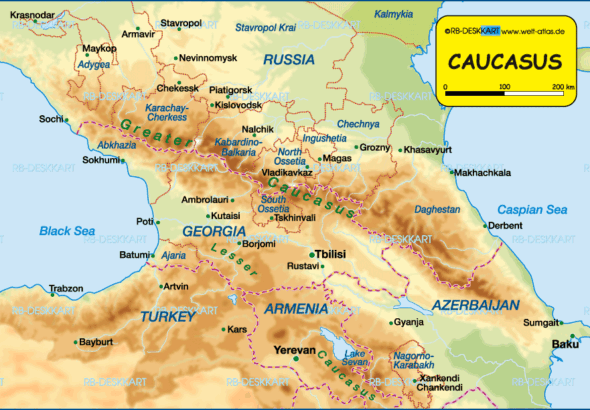 kafkasya haritası