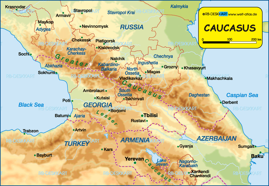 kafkasya haritası
